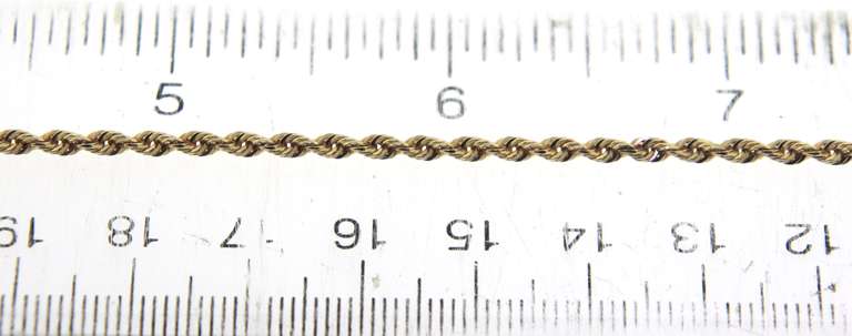 Popular 14kt Yellow Gold Rope Chain Necklace
