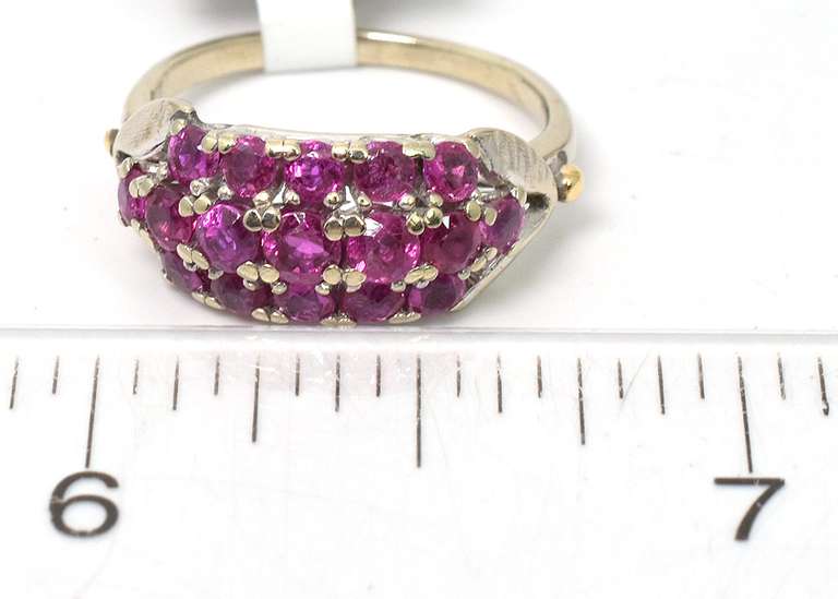 Sweet 1.35CTW Ruby Ring in 14KT White Gold