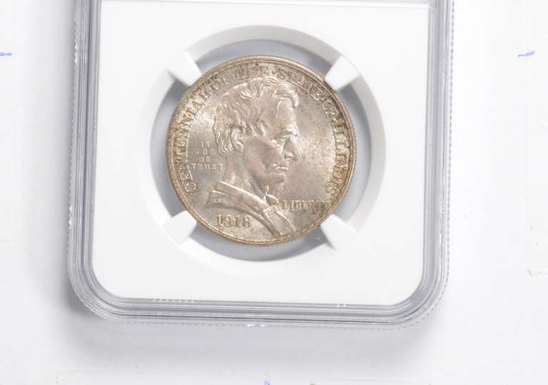 MS65 1918 Illinois Centennial Commemorative Half Dollar - Graded NGC