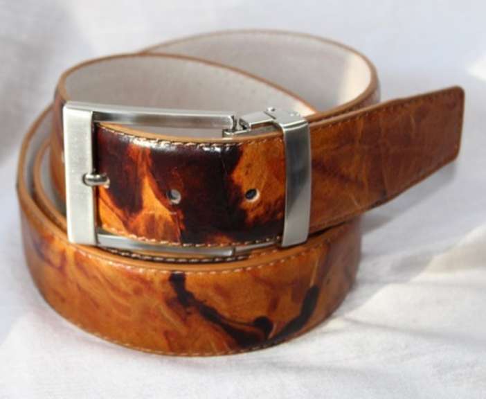 Casual Leather Belt 1 1/2 Inch Wide, Made In Italy