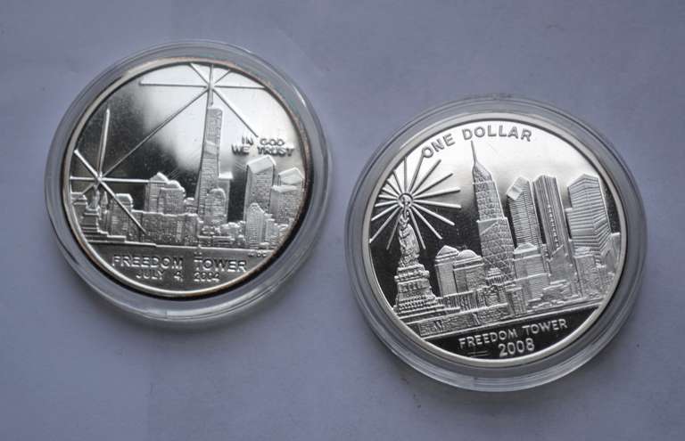 2 September 11  2004 We Shall Never Forget Proof Silver Medals