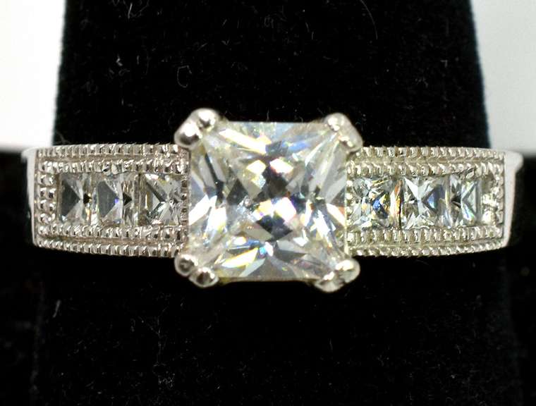 Sterling Silver CZ Cocktail Ring