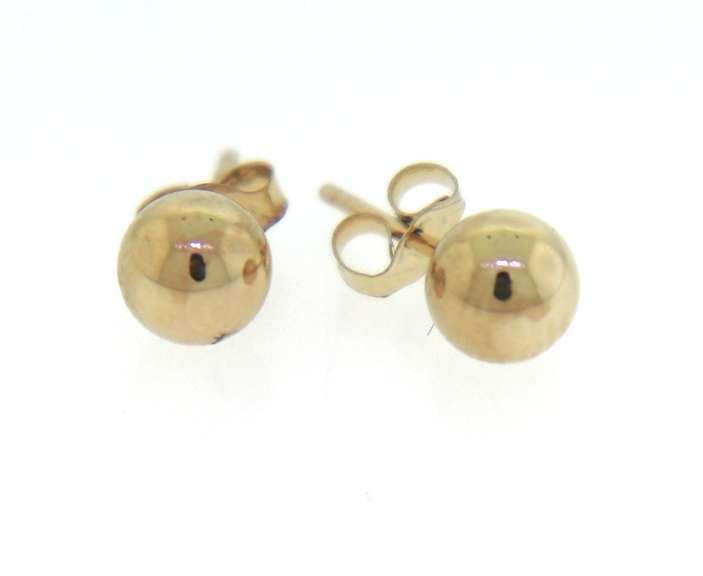 Nice Yellow Gold Small Ball Earrings
