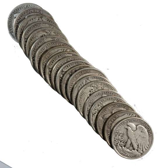 Roll Tube of 20 Walking Liberty Halves