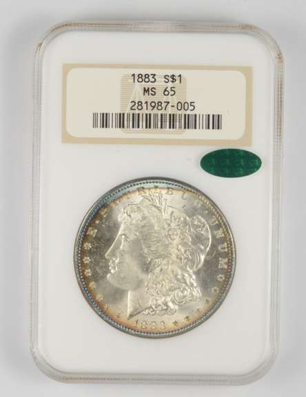 MS65 1883 Morgan Silver Dollar - CAC - Graded NGC