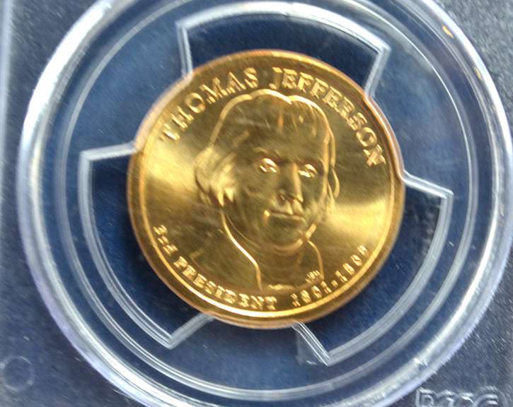 2007 Mint Error PCGS MS Thomas Jefferson Missing Edge Lettering