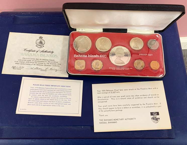 1970 Bahama Proof Set from Franklin Mint