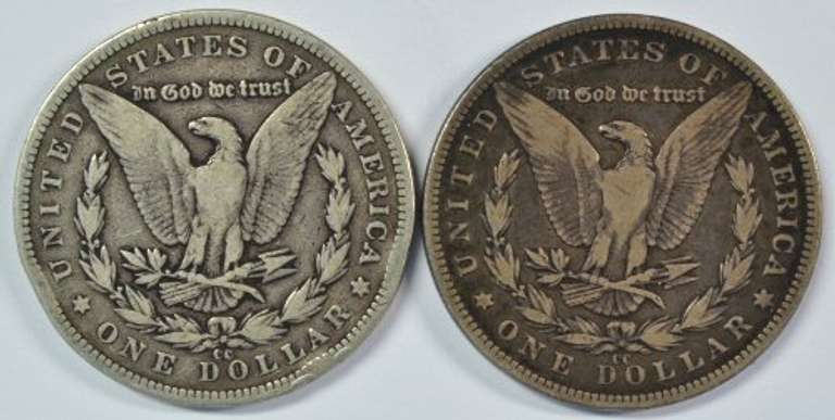 Great 1890-CC & 1891-CC Morgan Silver Dollars