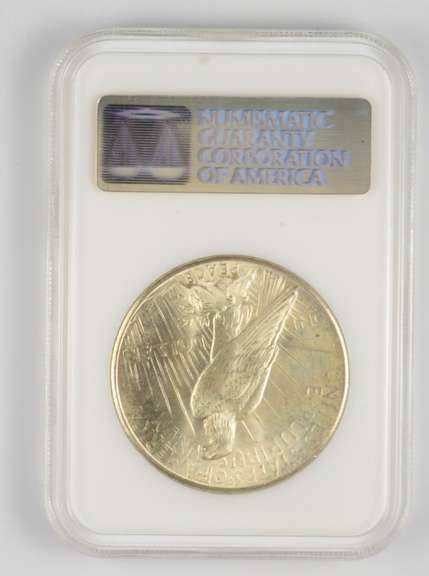 MS65 1925 Peace Silver Dollar - CAC - Graded NGC