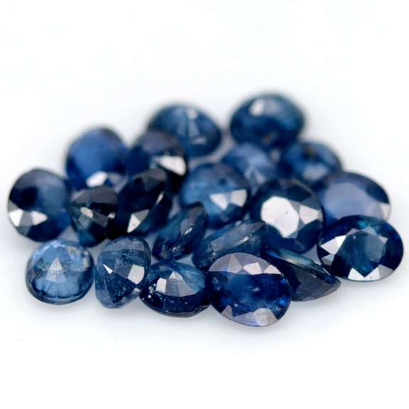 Stunning ink blue 10.82ct oval Sapphire set