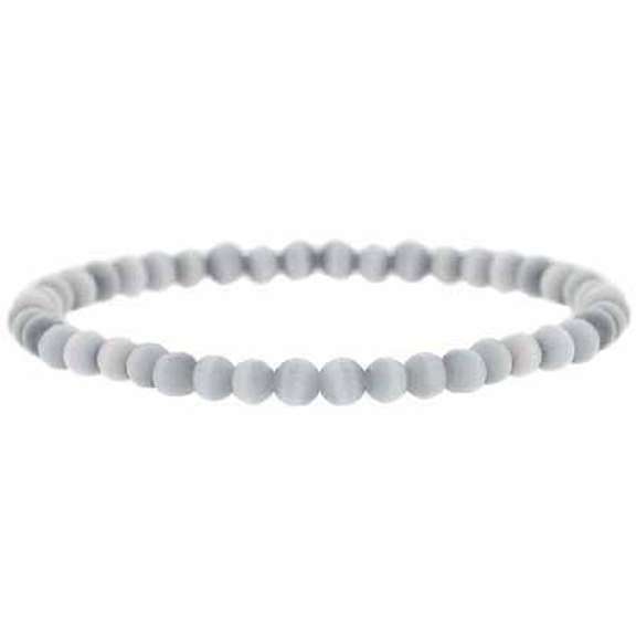 Gray Cats Eye Beaded Stretch Bracelet