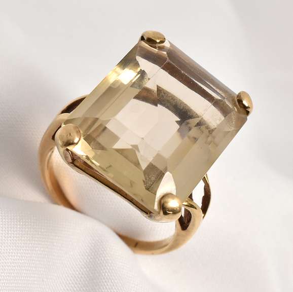 Bold Vintage Citrine Ring