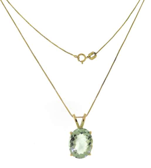 Gorgeous Oval Aquamarine Pendant on Chain