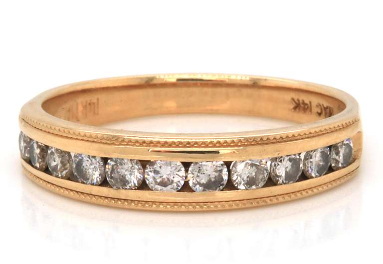 Timeless 14kt YG Diamond Channel Set Band