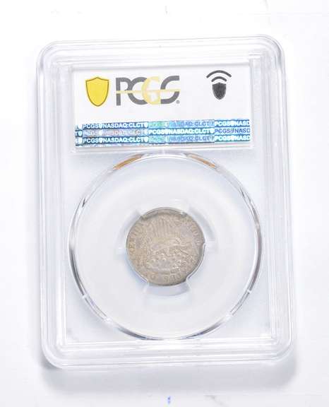AU50 1798 Draped Bust Dime - Small 8 - Graded PCGS