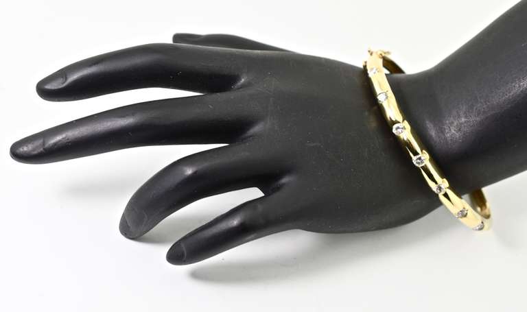 Lovely Easy-to-Wear 14K Diamond Bangle