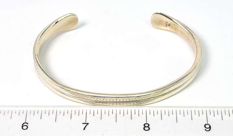 Heavy Sterling Silver Cuff Bangle