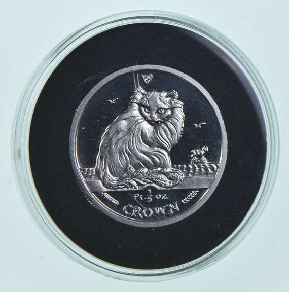 1995 Isle Of Man 1 Crown - World Coin 1/4 Oz Platinum