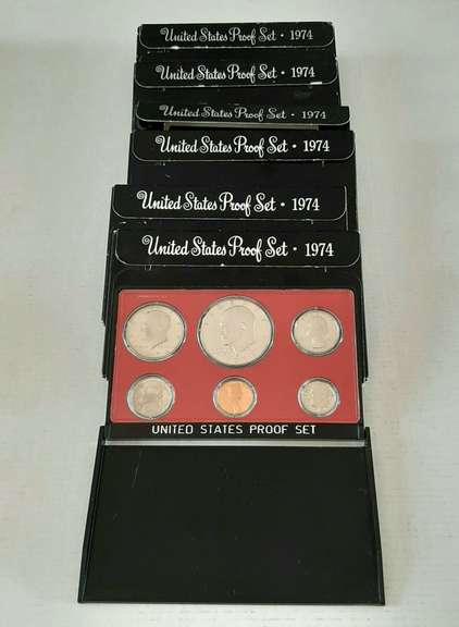 6 1974 US Proof Sets