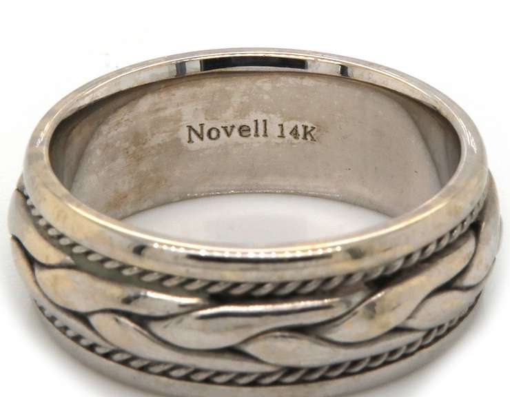 Classic 14k White Gold Novell Twisted Rope Wedding Band