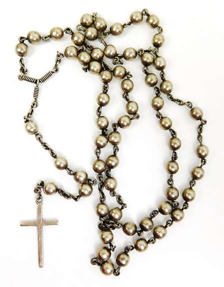 Vintage Mexican Sterling Silver Rosary