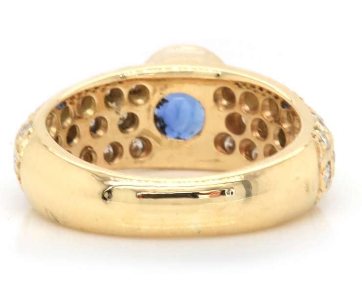 Divine 18kt YG Sapphire and Diamond Ring