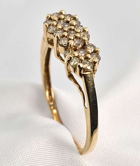 Champagne Diamond Cluster