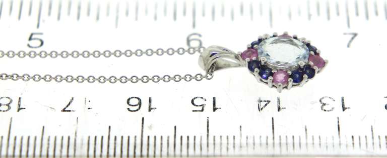 Very Colorful Gemstone Pendant Necklace
