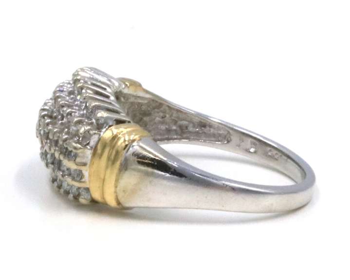 Classic 14kt WG Diamond Cluster Ring
