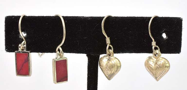 4 Pairs of Sterling Silver Earrings