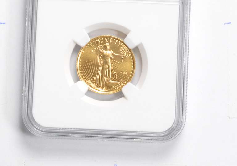 MS70 1994 $10 American Gold Eagle - 1/4 Oz Fine Gold - Graded NGC