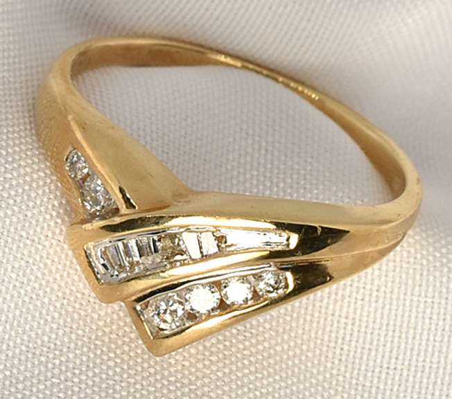 Dainty Diamond "V" Ring