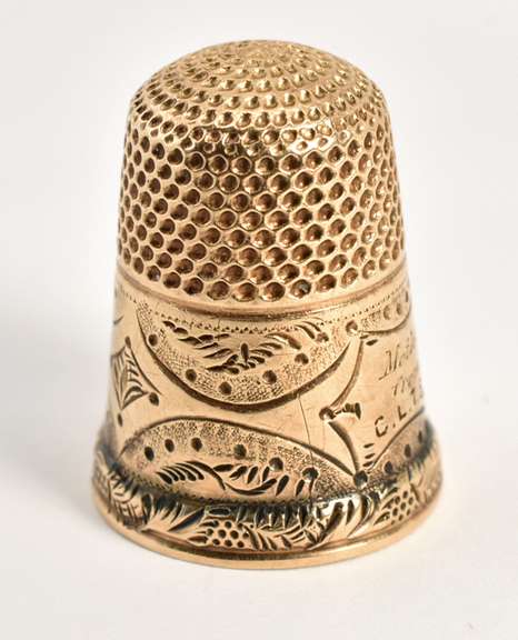 Neat Antique Gold Thimble