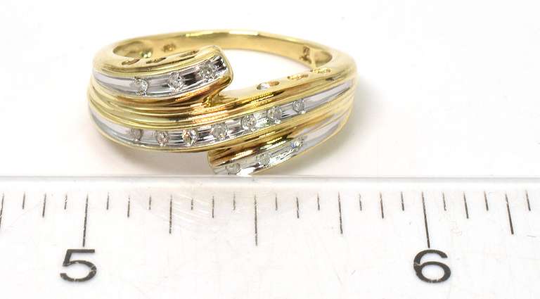 Diamond Band Row Ring in Yellow Gold