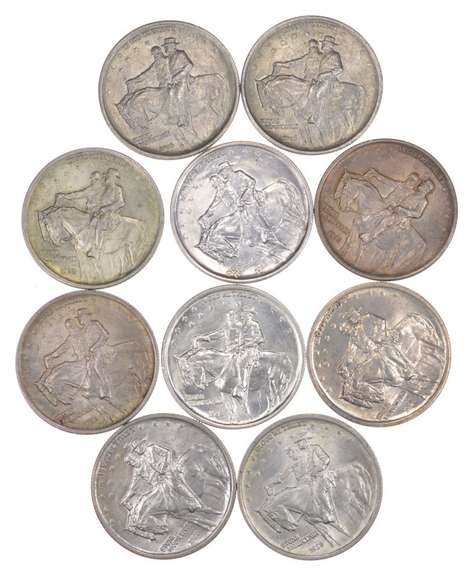 Lot (10) 1925 Stone Mountain Commemorative Half Dollars - Uncirculated
