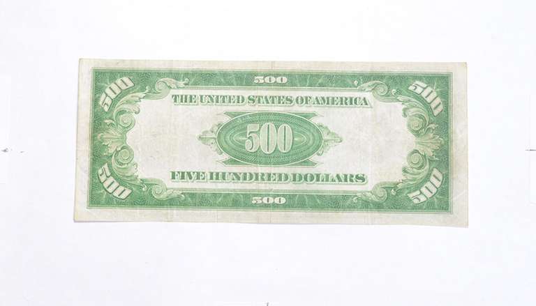 1934 $500.00 Boston, MA. Federal Reserve Note