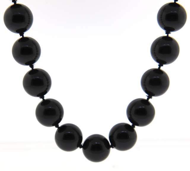 Black Onyx Bead Necklace