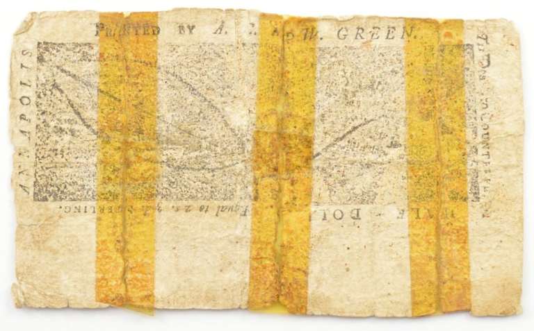 1770 Colonial Maryland - Annapolis Half Dollar Note