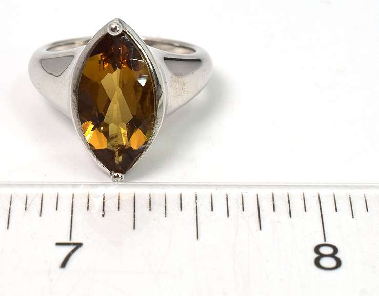 Sterling Silver Smokey Quartz Ring