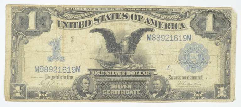 1899 $1 Black Eagle Silver Certificate - United States Large Note