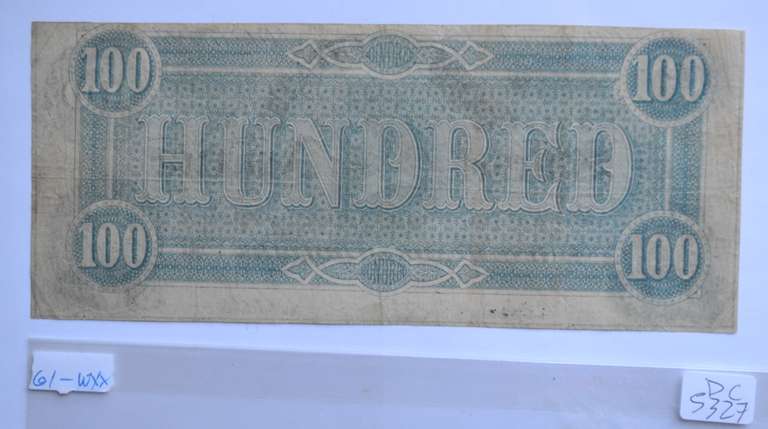 $ 100 Confederate Feb 17 1864 Series Note