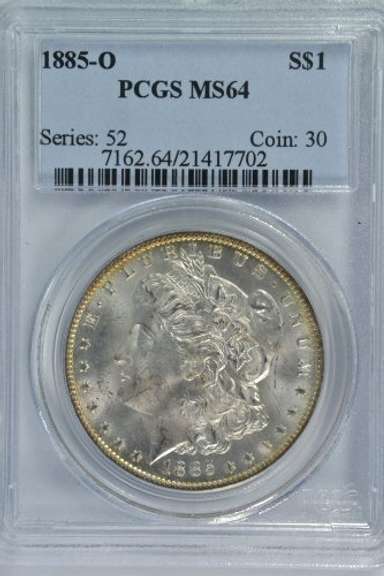 Great near Gem BU 1885-P Morgan Silver Dollar PCGS MS64
