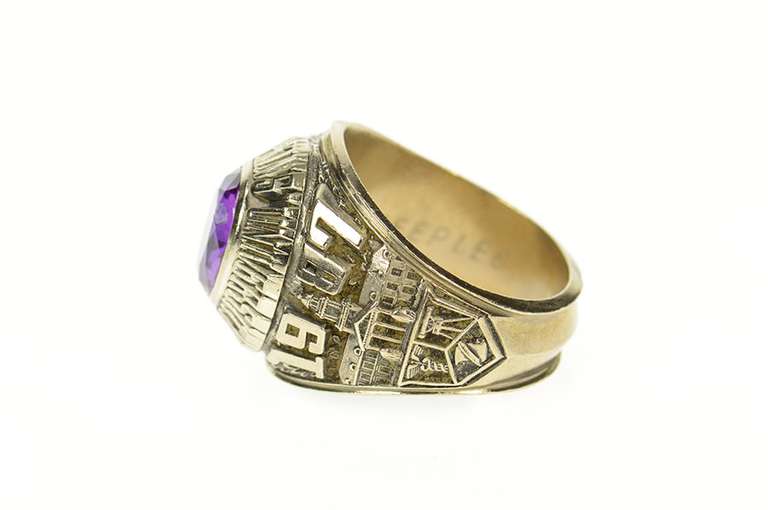 10K White Gold 1987 Johns Hopkins University Men's Class Ring