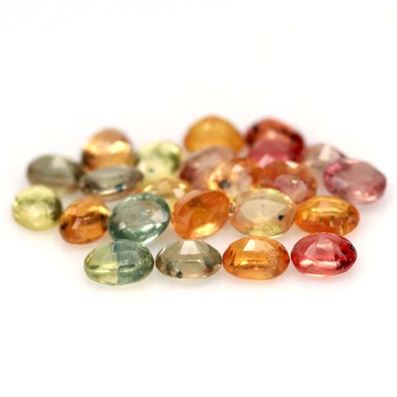 Heated only! 7.02ct fancy color Sapphire set