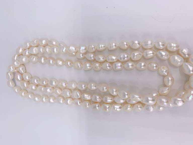 Beautiful 46 inch Long Pearl Necklace