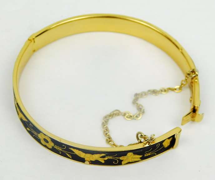Vintage Damascene Bangle Bracelet