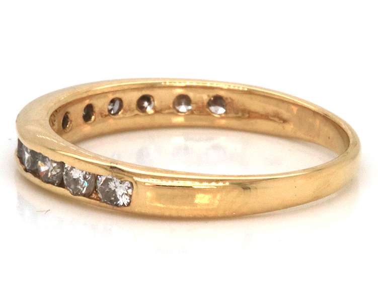 Pretty 14kt YG Channel Set Diamond Ring