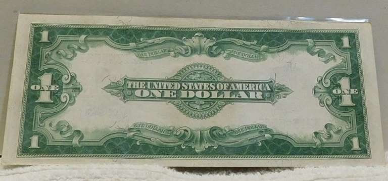 1923 Lg Size $1 Sil Cert, Gem Unc