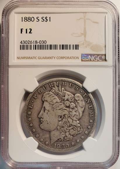 Certified Morgan Silver Dollar 1880-S