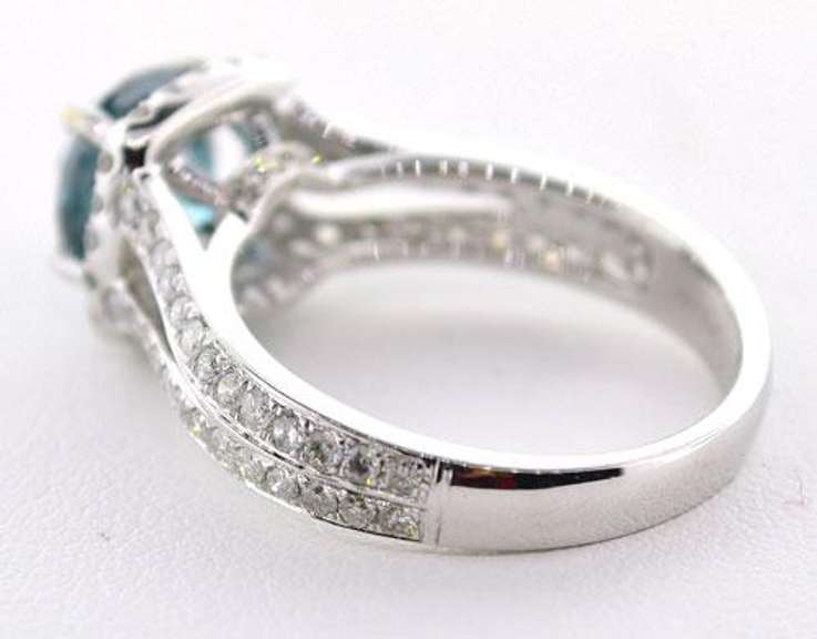 Fancy 14KT Blue Diamond Ring